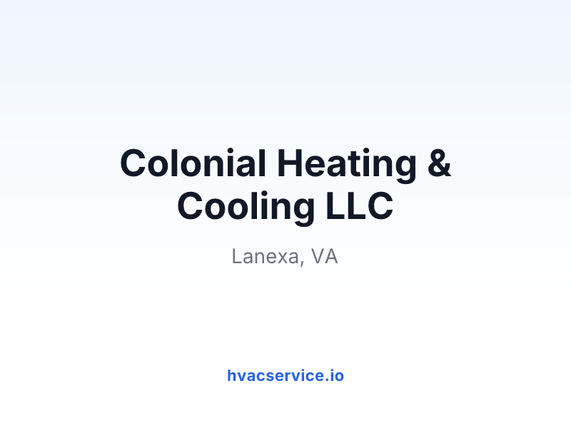 Colonial Heating & Cooling LLC