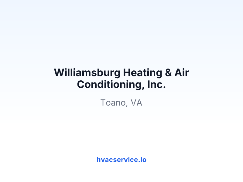 Williamsburg Heating & Air Conditioning, Inc.