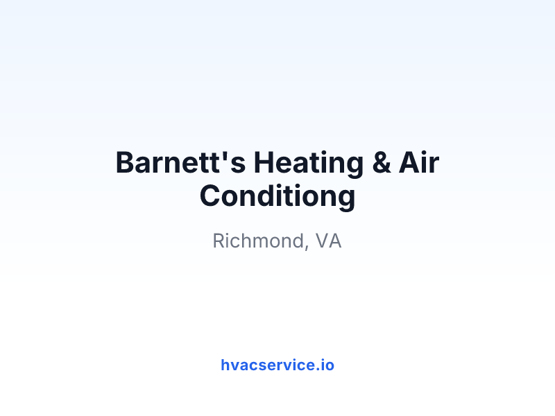 Barnett's Heating & Air Conditiong