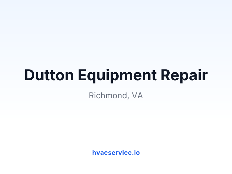Dutton Equipment Repair