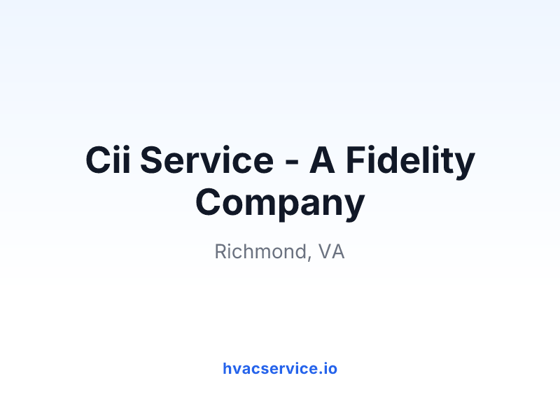 Cii Service - A Fidelity Company