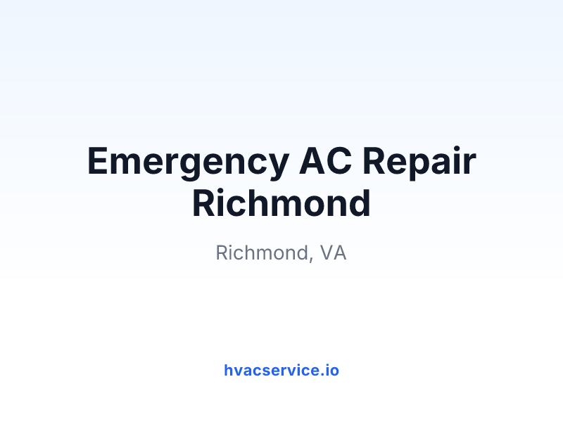 Emergency AC Repair Richmond