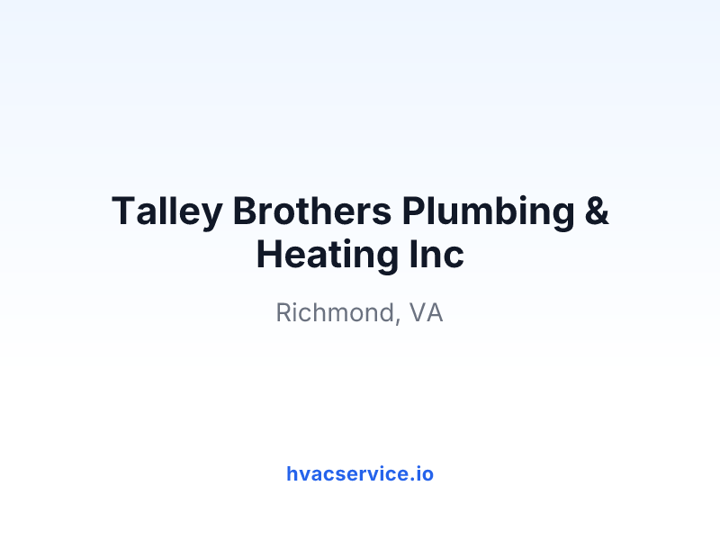 Talley Brothers Plumbing & Heating Inc