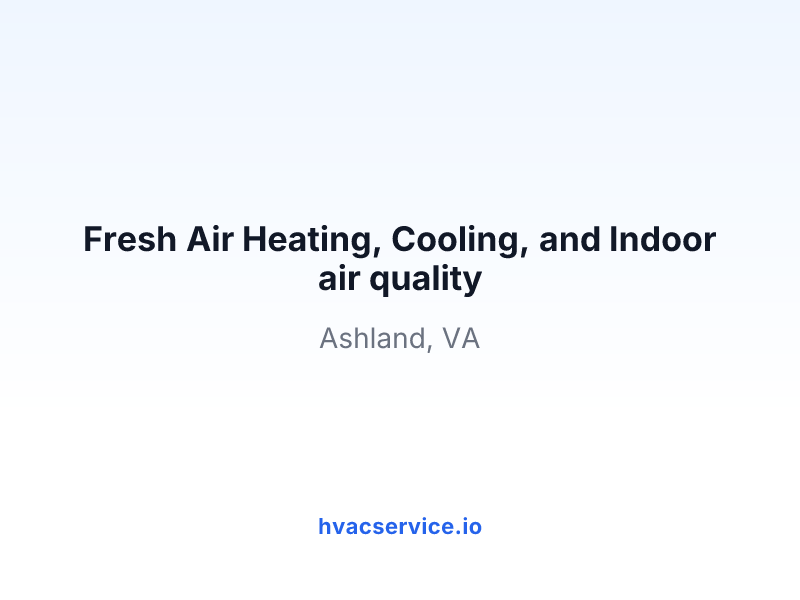 Fresh Air Heating, Cooling & Plumbing