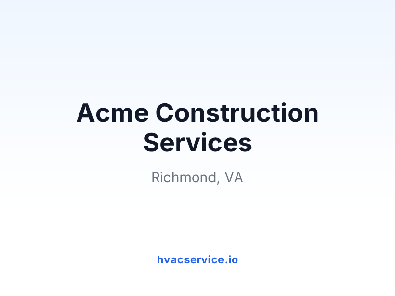 Acme Construction Services