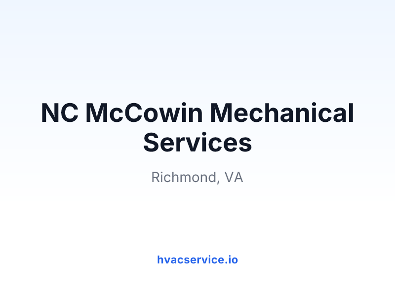 NC McCowin Mechanical Services
