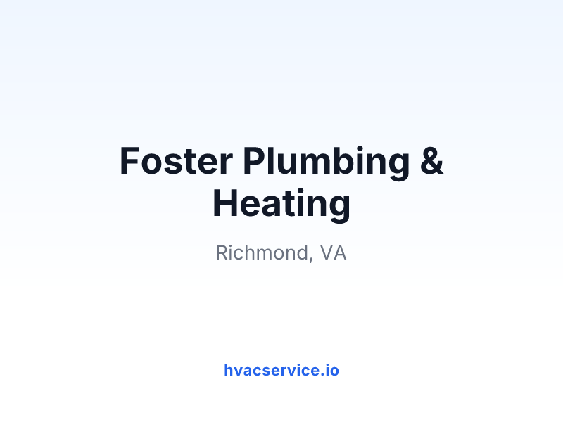 Foster Plumbing & Heating