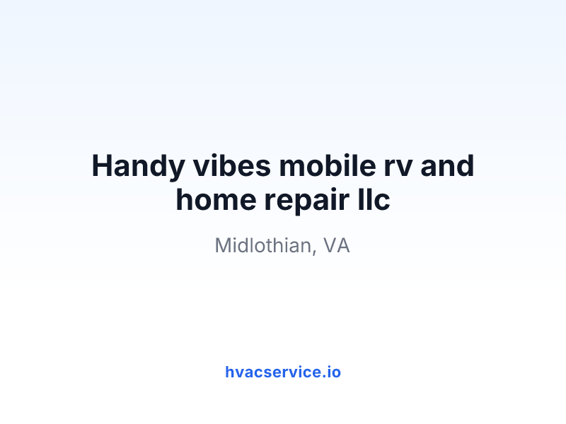 Handy vibes mobile rv and home repair llc