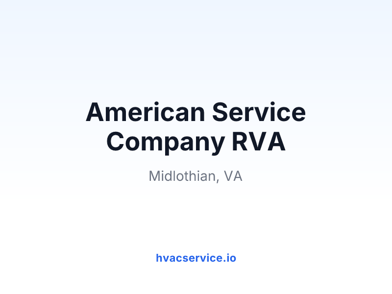 American Service Company RVA