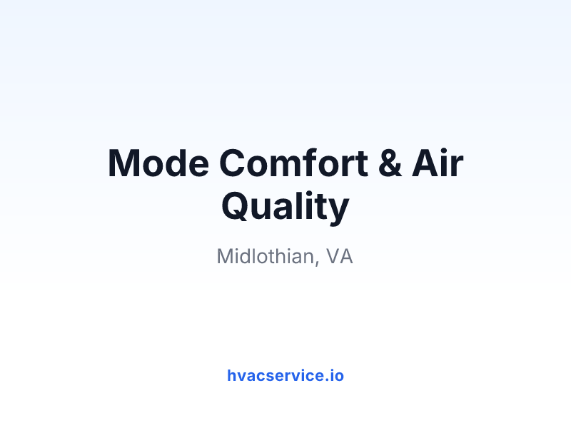 Mode Comfort & Air Quality
