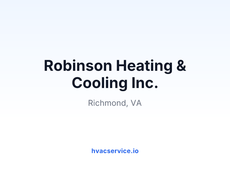 Robinson Heating & Cooling Inc.
