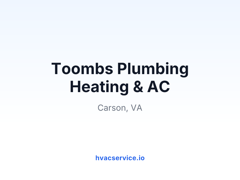 Toombs Plumbing Heating & AC