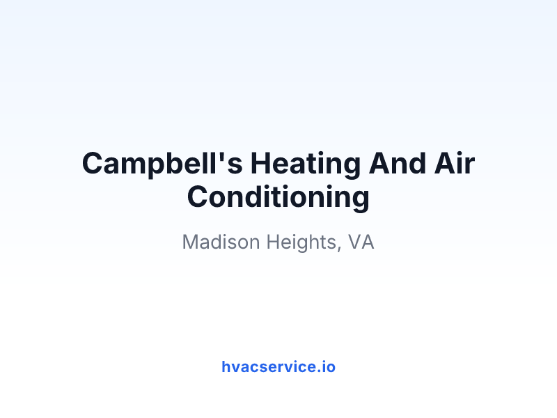 Campbell's Heating And Air Conditioning