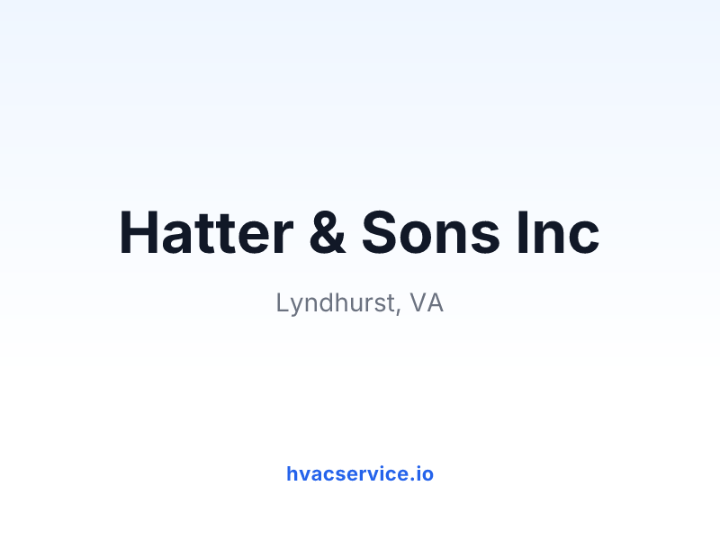 Hatter & Sons Inc