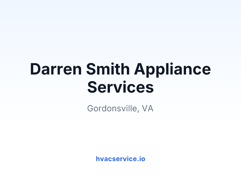 Darren Smith Appliance Services