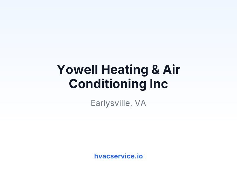 Yowell Heating & Air Conditioning Inc