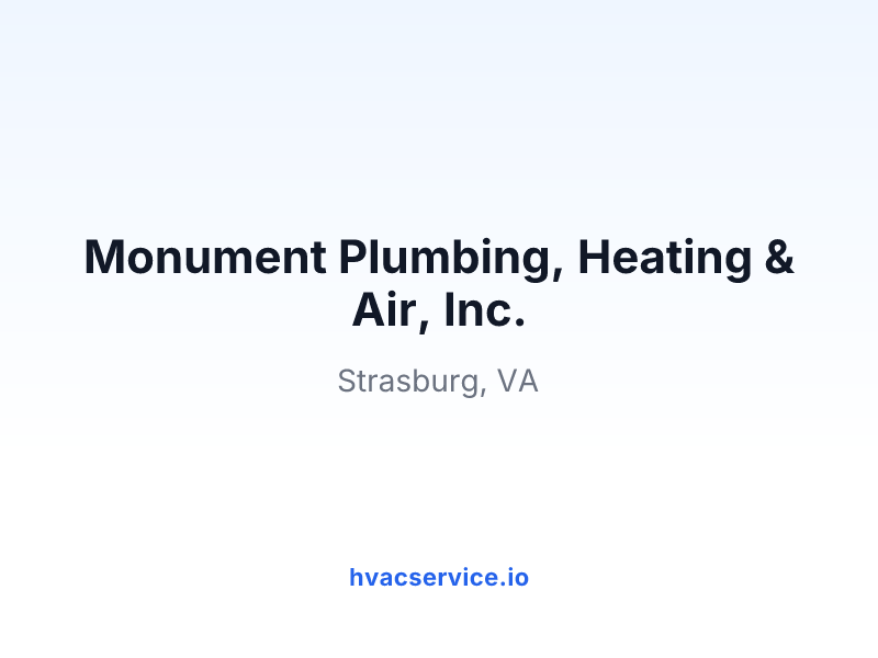 Monument Plumbing, Heating & Air, Inc.