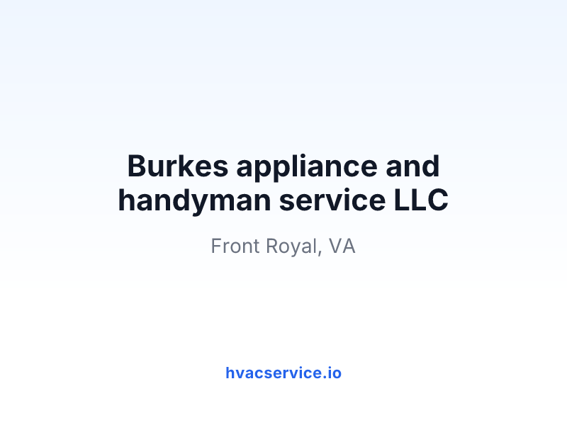Burkes appliance and handyman service LLC