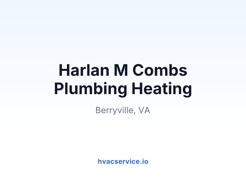 Harlan M Combs Plumbing Heating