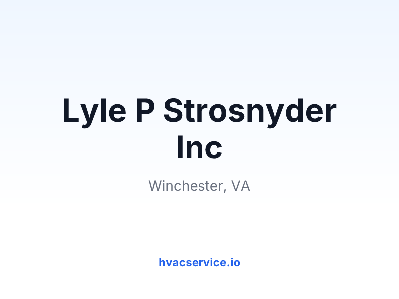 Lyle P Strosnyder Inc