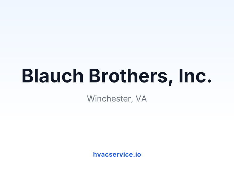 Blauch Brothers, Inc.
