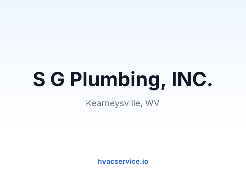 S G Plumbing, INC.