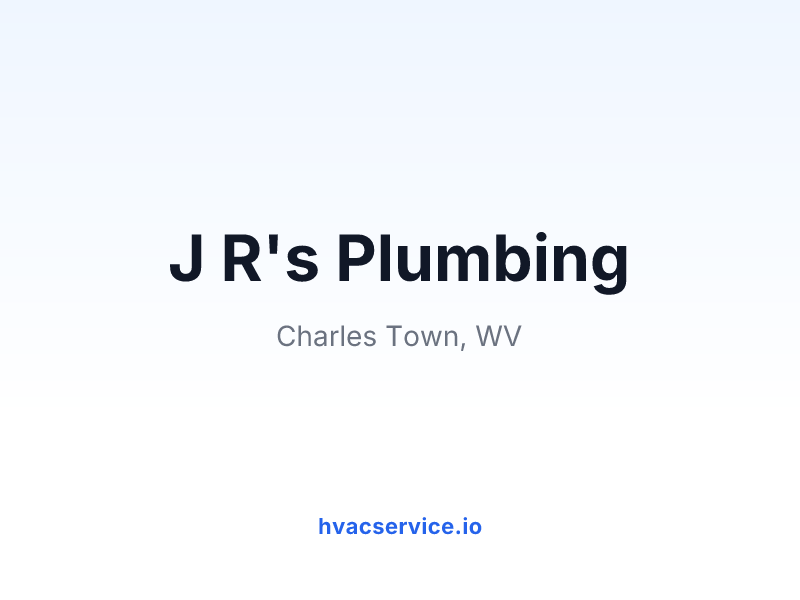 J R's Plumbing