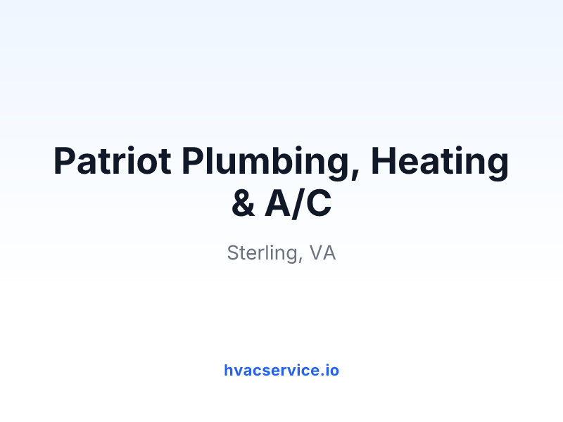 Patriot Plumbing, Heating & A/C