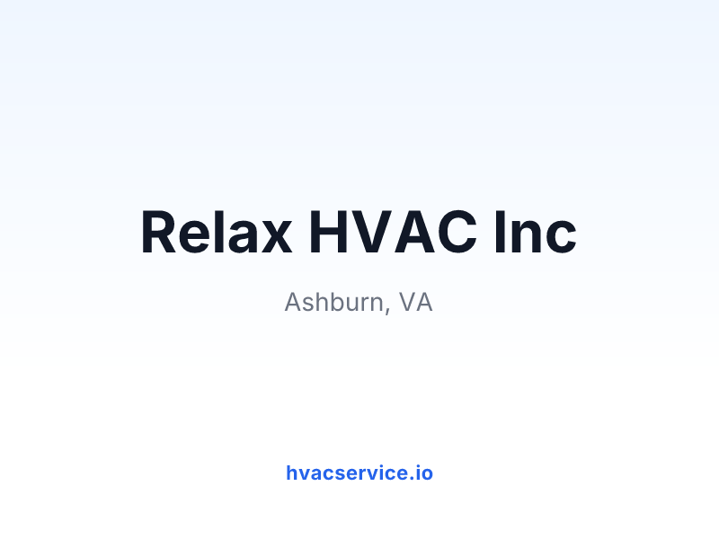 Relax HVAC Inc