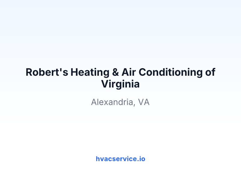 Robert's Heating & Air Conditioning of Virginia