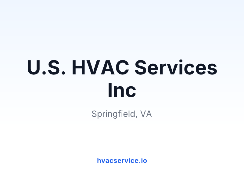 U.S. HVAC Services Inc