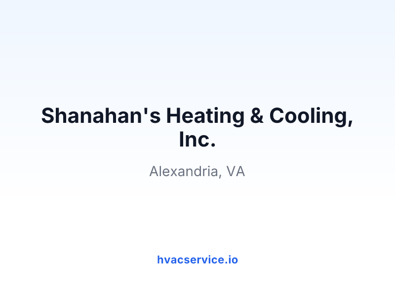 Shanahan's Heating & Cooling, Inc.