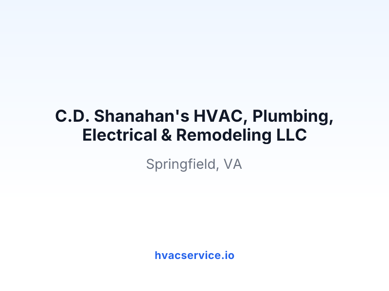 C.D. Shanahan's HVAC, Plumbing, Electrical & Remodeling LLC