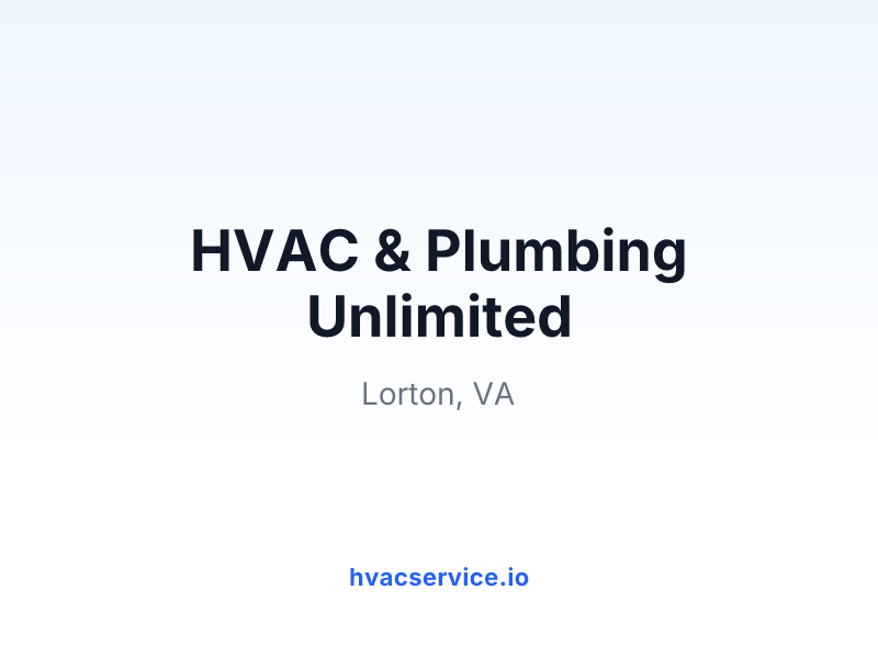 HVAC & Plumbing Unlimited