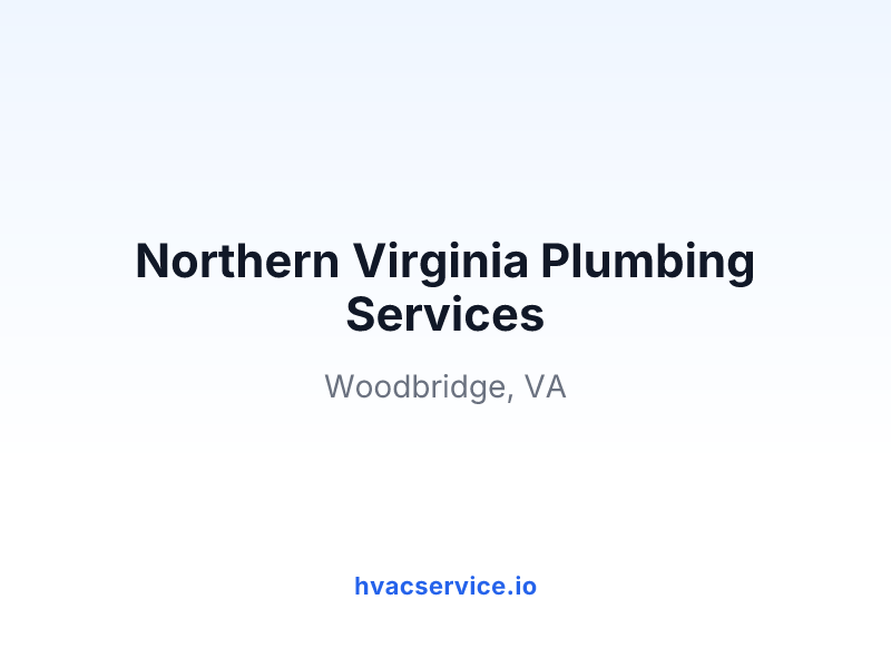 Northern Virginia Plumbing Services