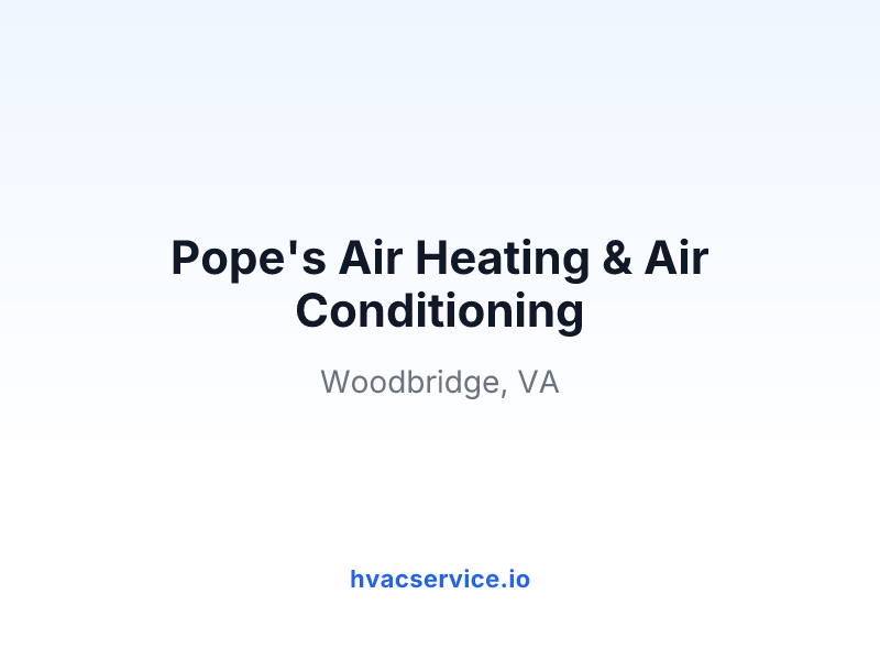 Pope's Air Heating & Air Conditioning