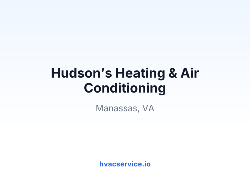 Hudson’s Heating & Air Conditioning