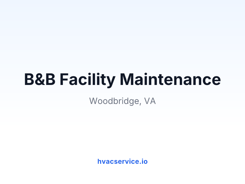 B&B Facility Maintenance