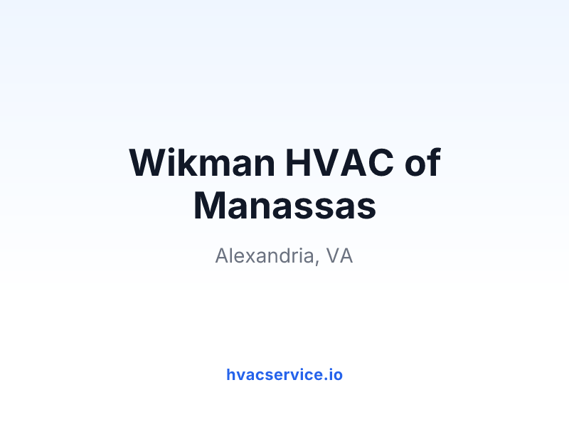Wikman HVAC of Manassas
