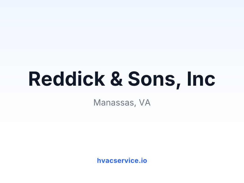 Reddick & Sons, Inc
