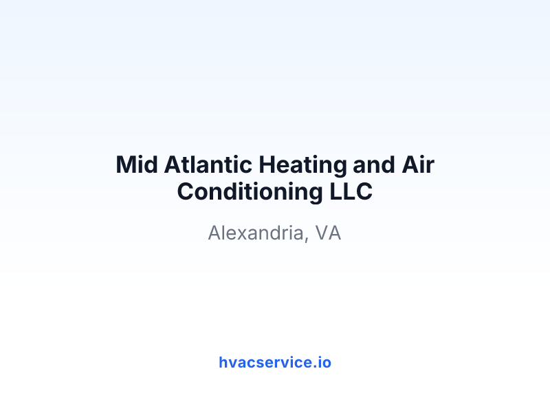 Mid Atlantic Heating and Air Conditioning LLC