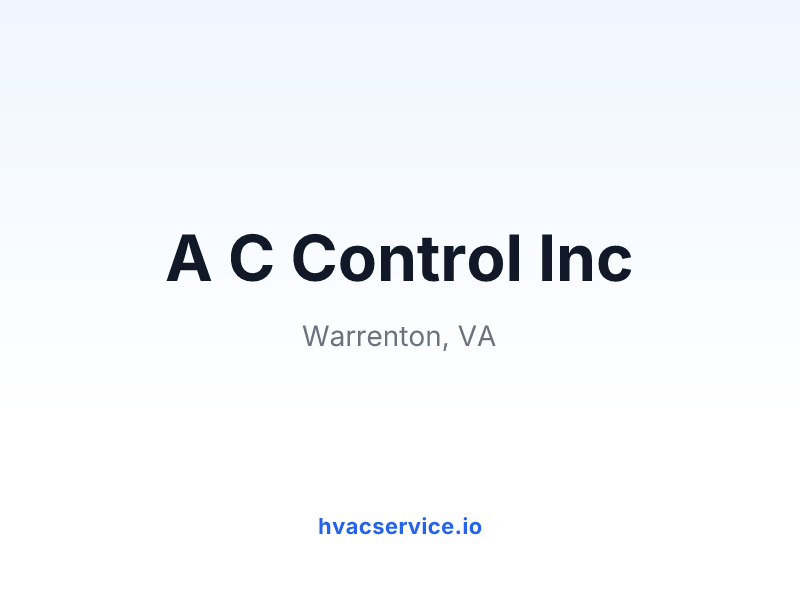 A C Control Inc