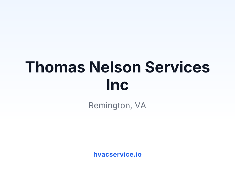 Thomas Nelson Services Inc
