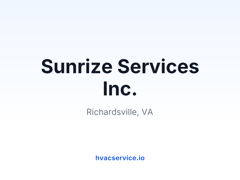 Sunrize Services Inc.