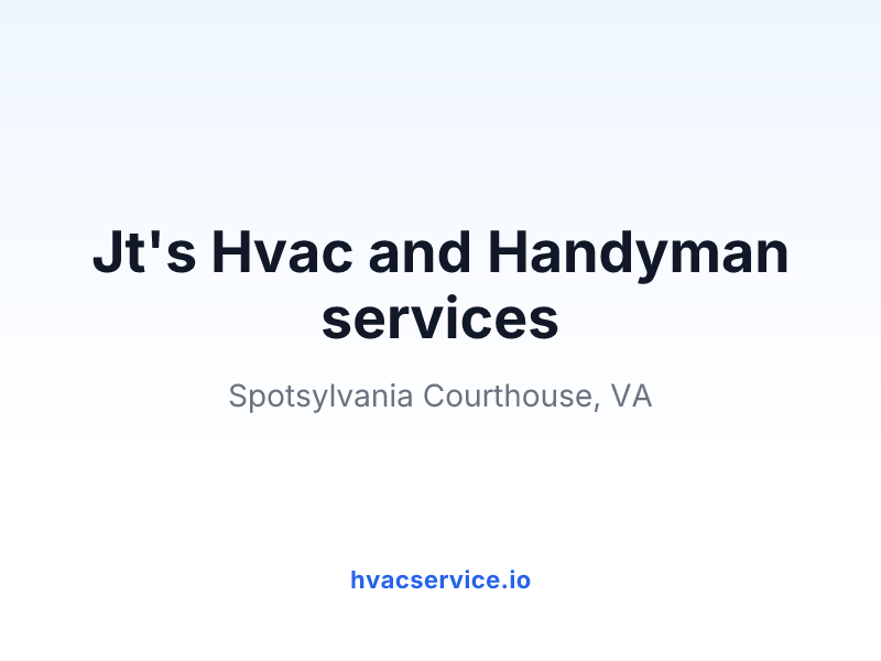 Jt's Hvac and Handyman services