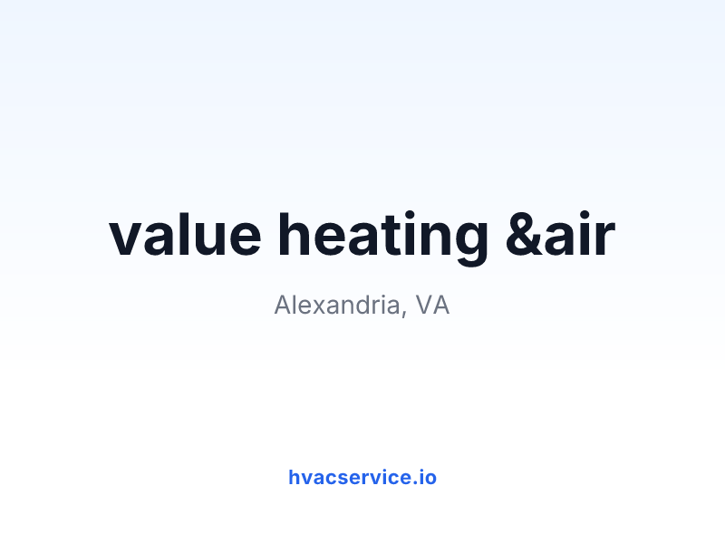 value heating &air