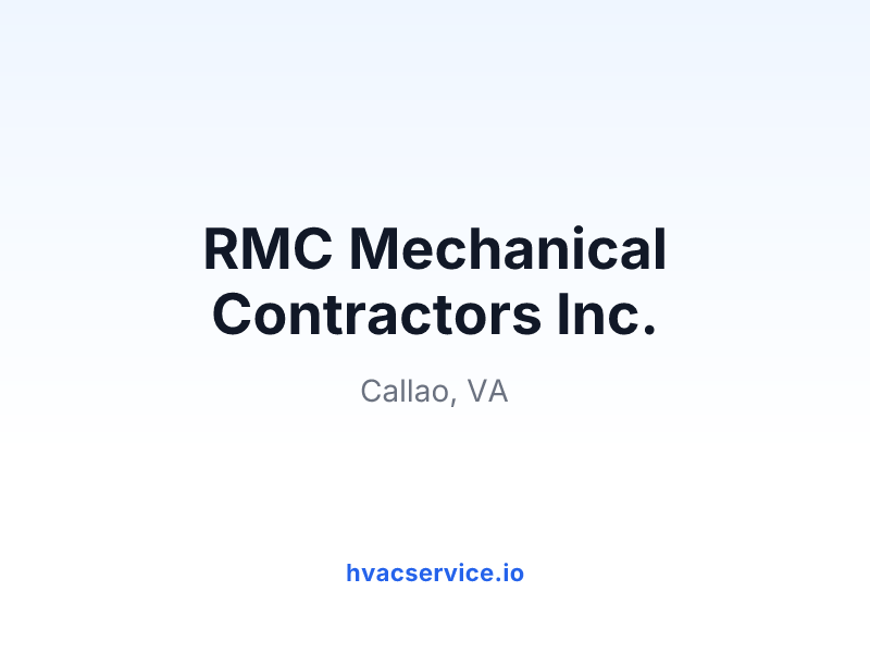 RMC Mechanical Contractors Inc.
