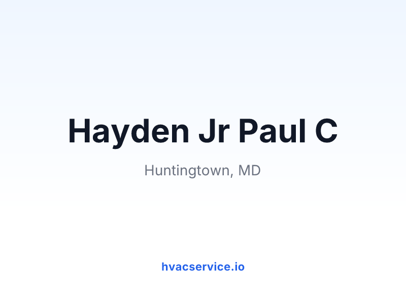 Hayden Jr Paul C