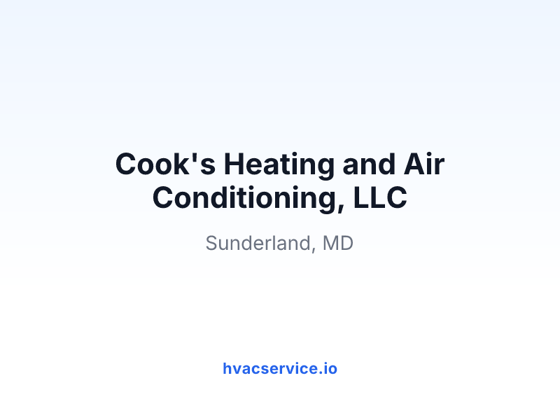 Cook's Heating and Air Conditioning, LLC
