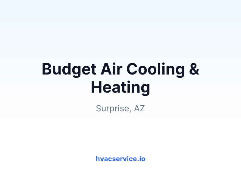 Budget Air Cooling & Heating